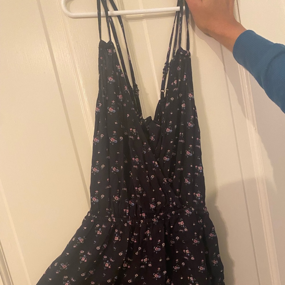 American eagle black floral romper